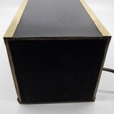 Executive table lamp, black and gold, Italian design 1970