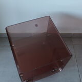 Vintage plexiglass bedside table