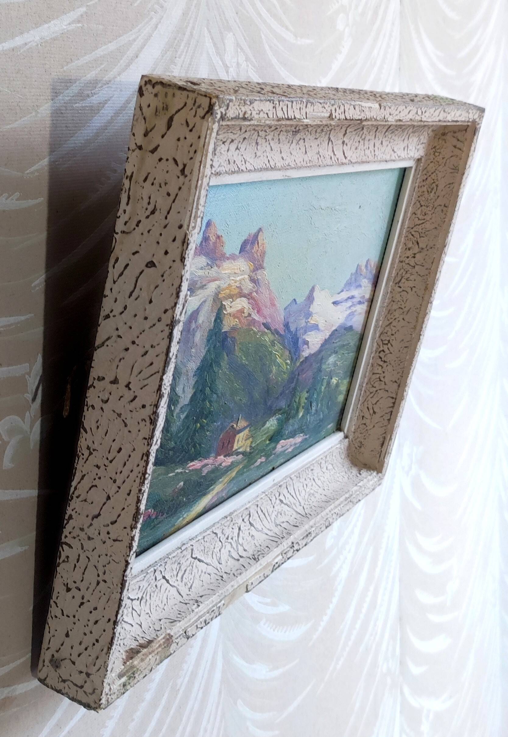 Louis ANDREY, mountain landscape, oil on canvas signed