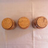 3 Spice pots with crouted cork.