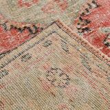 Red & cream oriental turkish vintage rug
