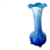 Vase en opaline bleu Tie & Dye design années 50-60