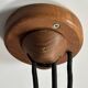 Teak And Linen Umbrella Counter Balance Pendant By Domus, 1970s