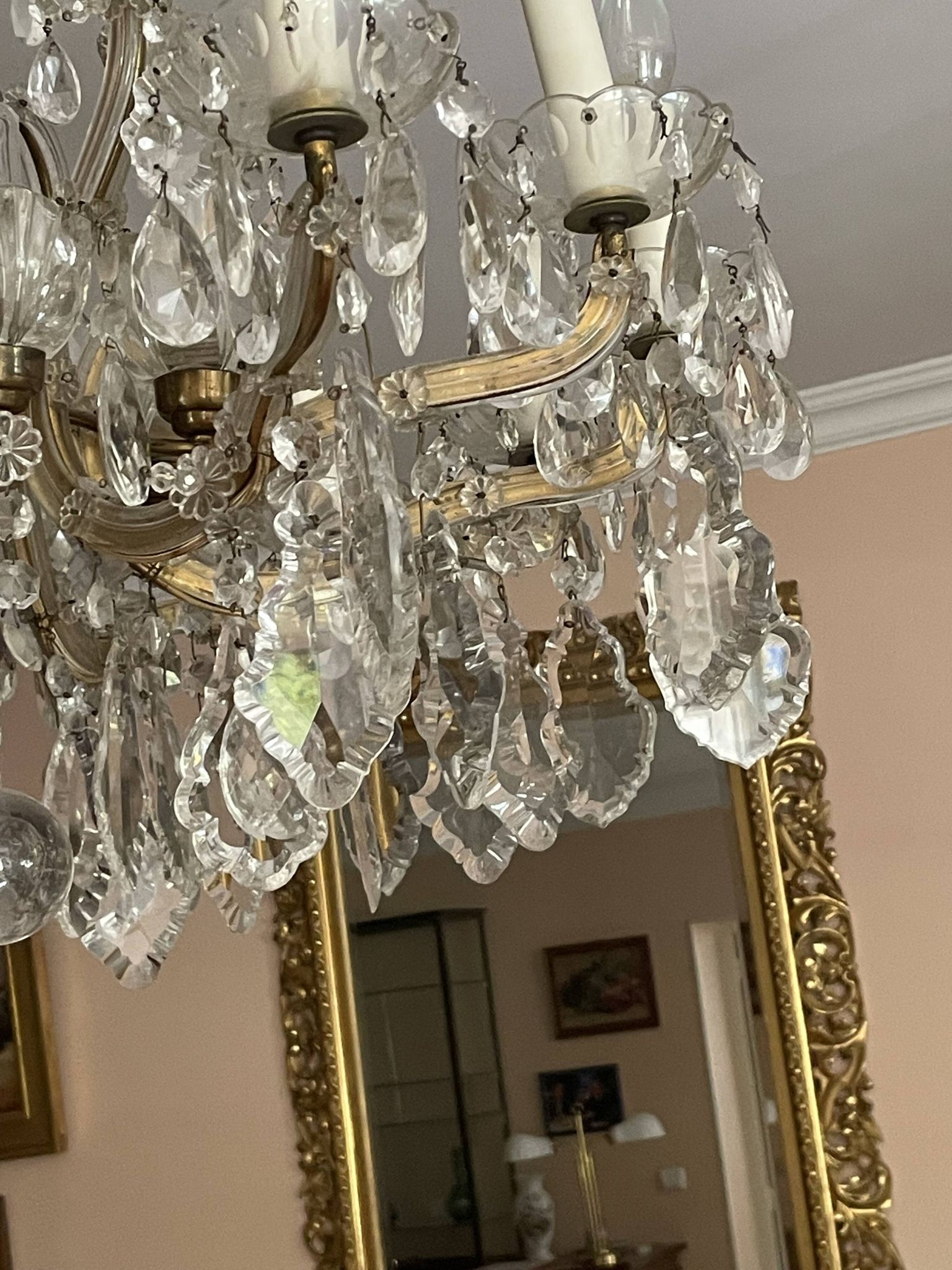 Lustre ancien cristal fabrication française