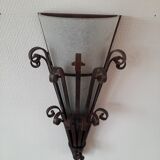 80s wrought iron wall light