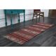 1970s Turkish Oushak handmade wool cotton red kilim runner 71x202
