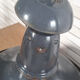 Industrial pendant lamp enamelled blue grey, vintage, 50s