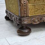 1960s, Danish armchair, furniture wool, solid oak wood.