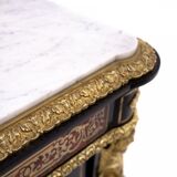 Antique Boulle chest of drawers from the mid-19th century, France.