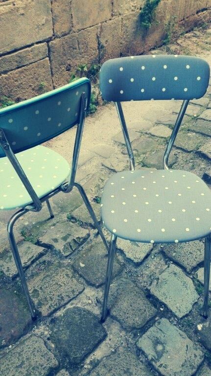 Set of four vintage chairs from the 1960s.