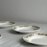 4 ironstone dessert plates