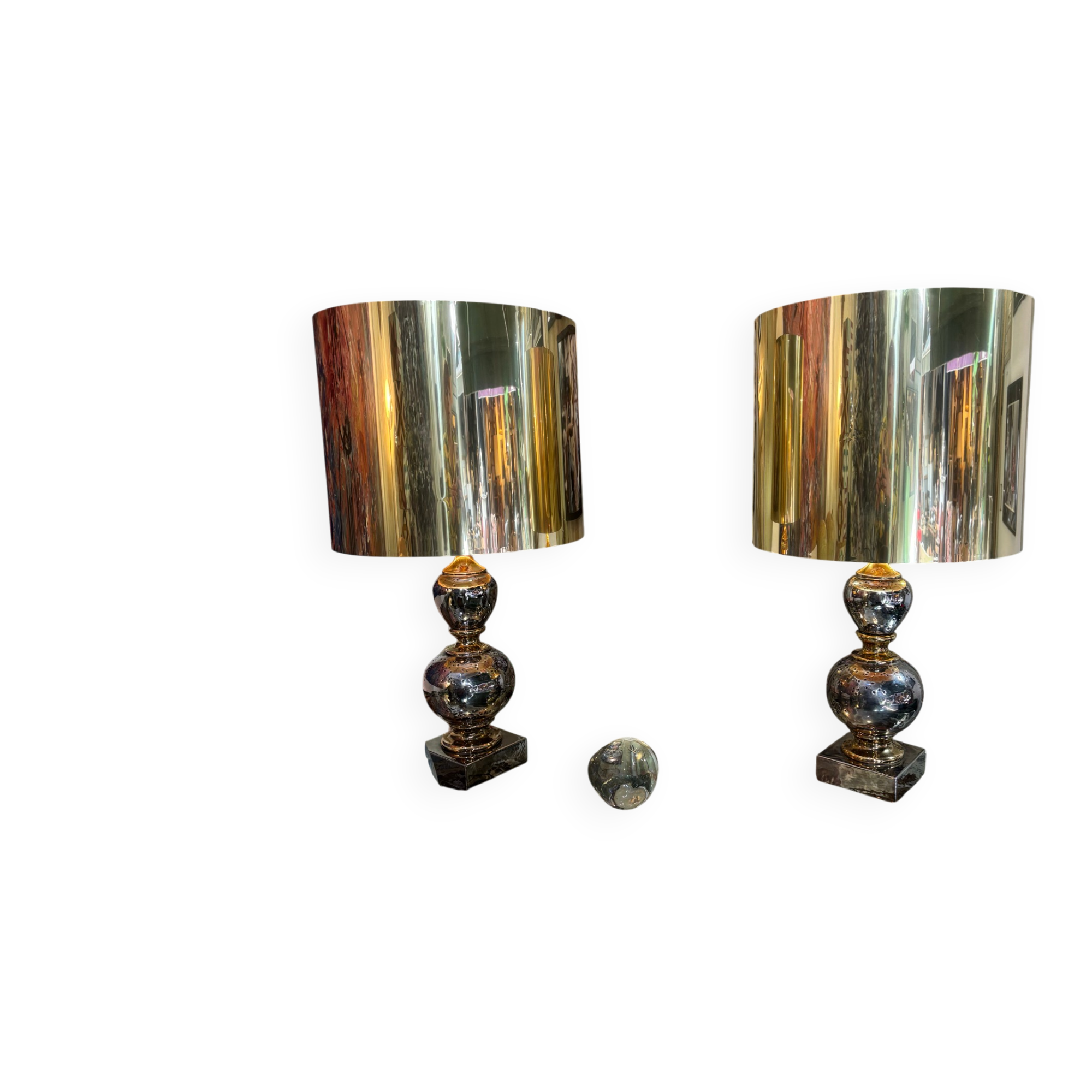 Paire de lampes italiennes 1970