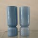 Pair of vintage lamps in blue glass