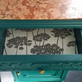 Art deco bedside table with marble top