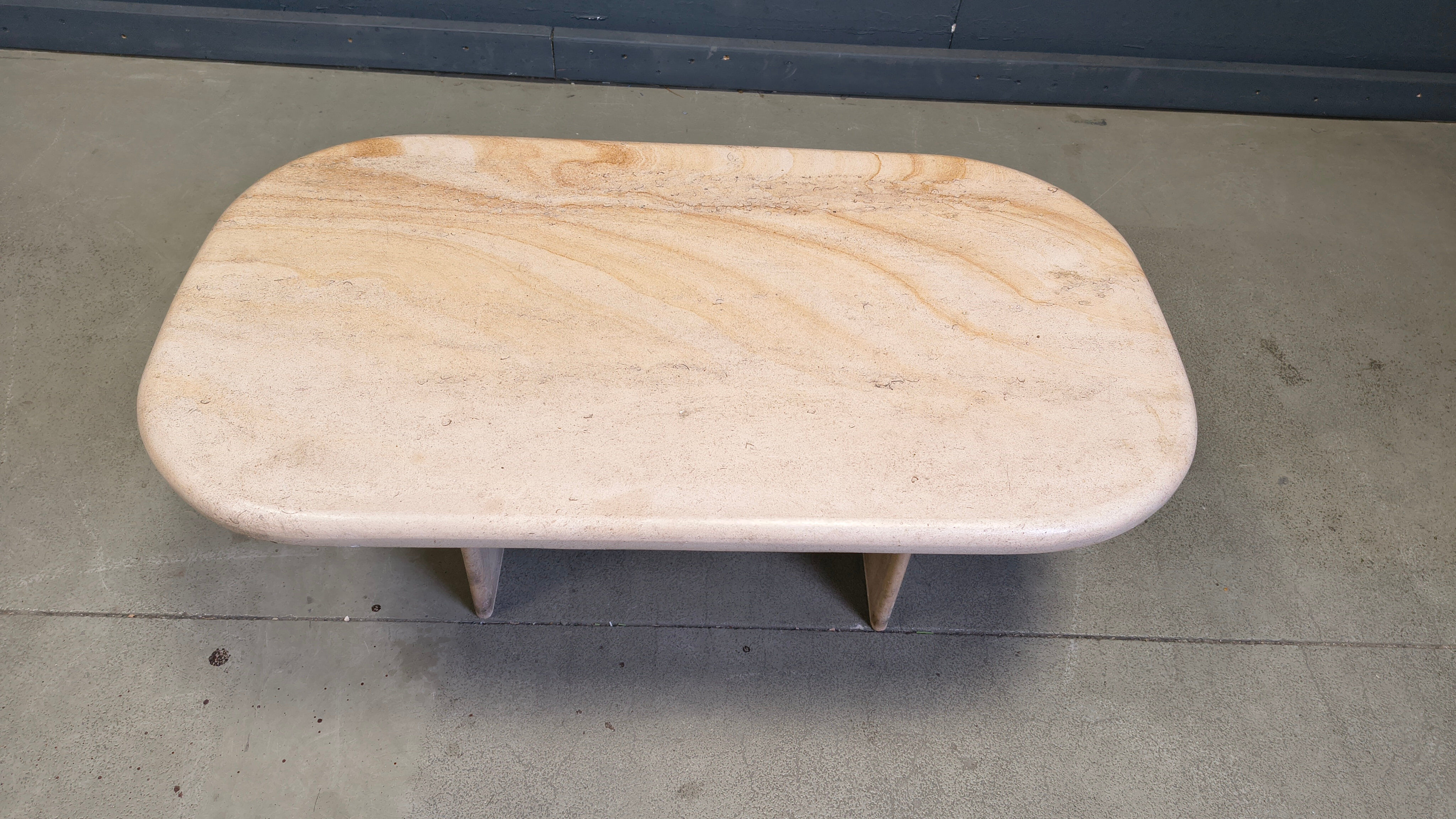 Vintage Italian travertine coffee table, 1970s