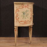 Half-moon commode in painted wood