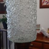 Vintage lamp brass and granite glass