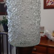 Lampe vintage laiton et verre granité