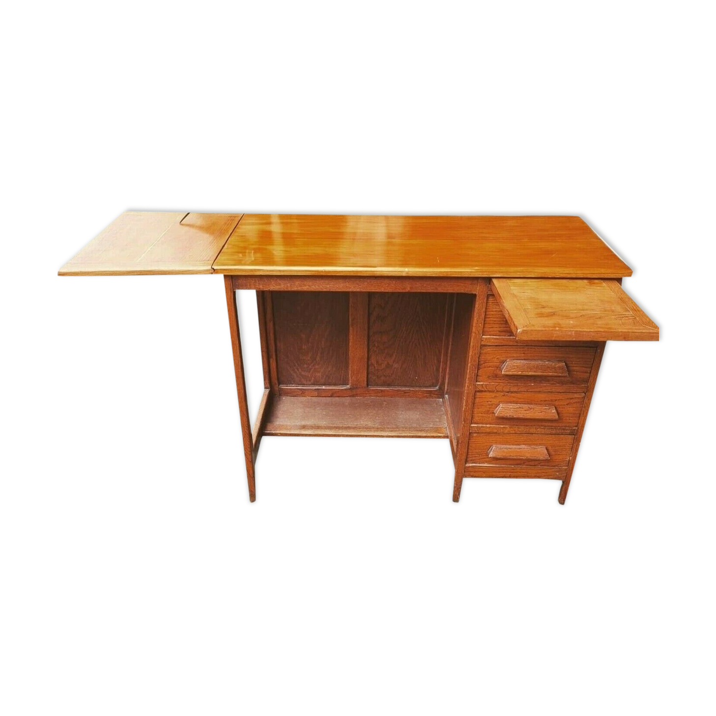 30s solid wood children's desk with 4 drawers and extensions