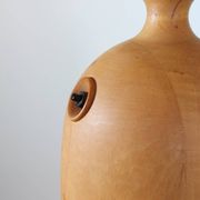 Rare lampe de table vintage en bois par Dyrlund Danemark.