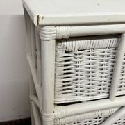 Vintage rattan storage unit, 3 drawers