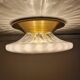 Large Mid-Century Italian Murano Swirl Glass Flush Mount, 1970s