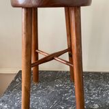 Varnished wooden stool