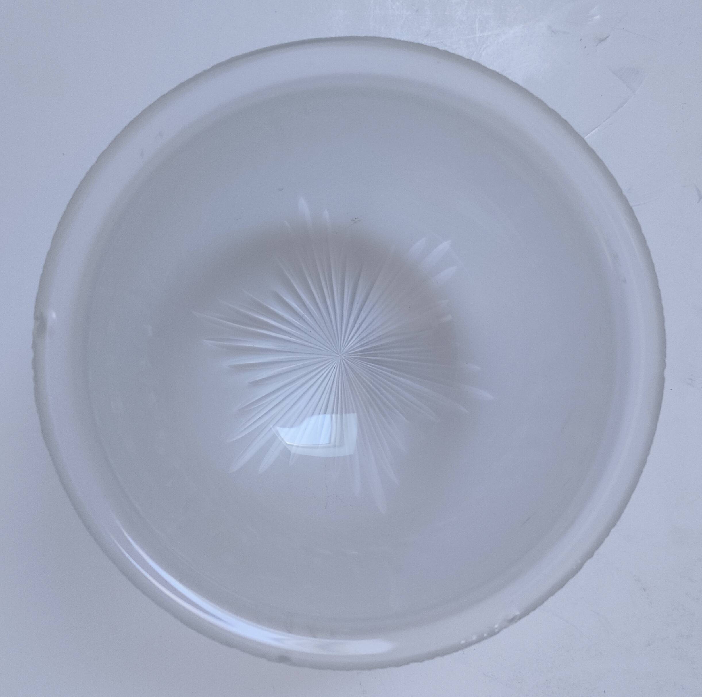 Shell glass and brass ceiling light, early 20th century