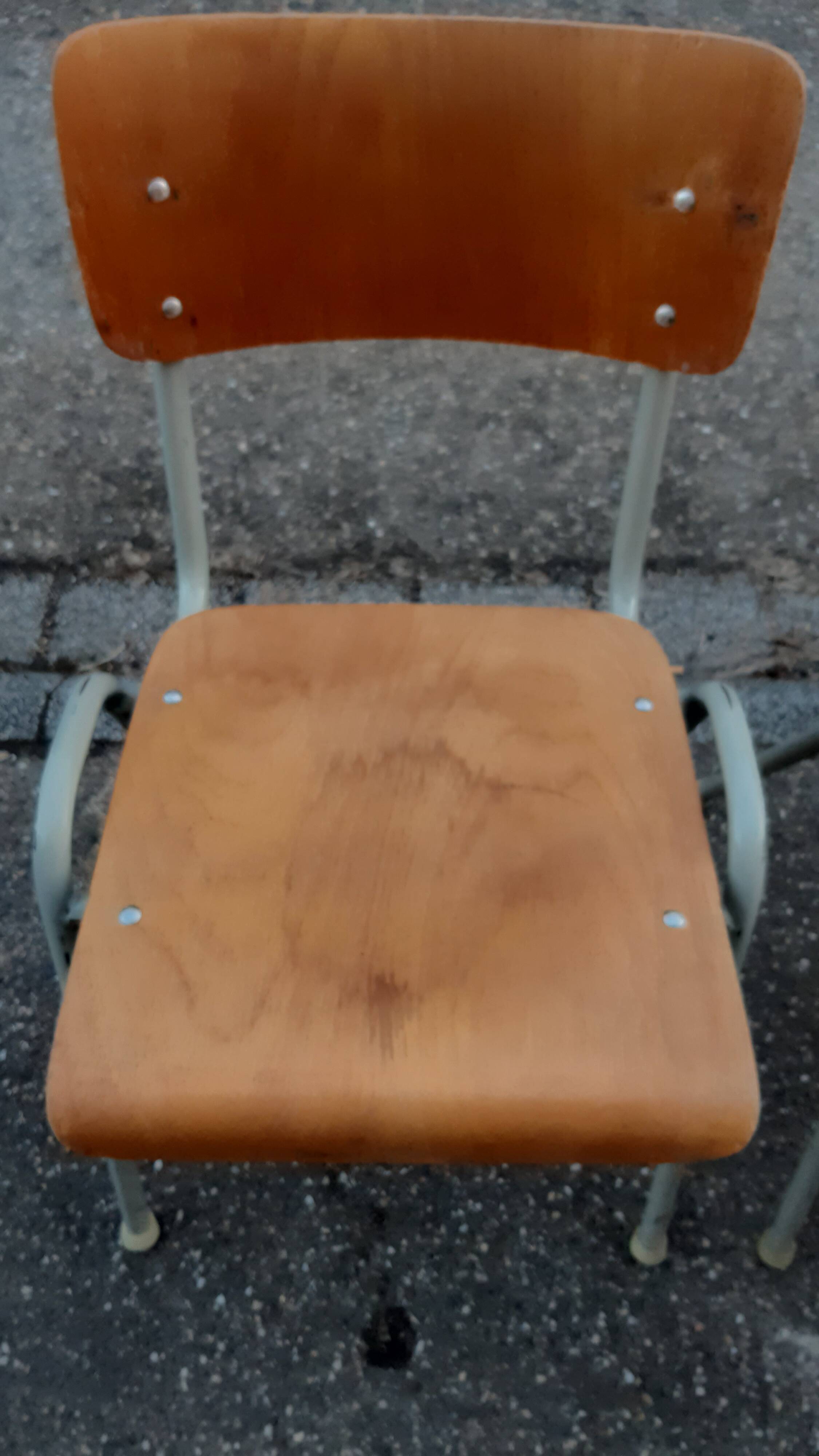 Set of 12 vintage industrial chairs
