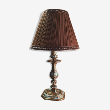 Lamp style napoleon 3 bronze painted electricity