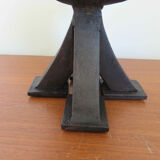 "Brutalist" ashtray quadripod in raw steel 70s