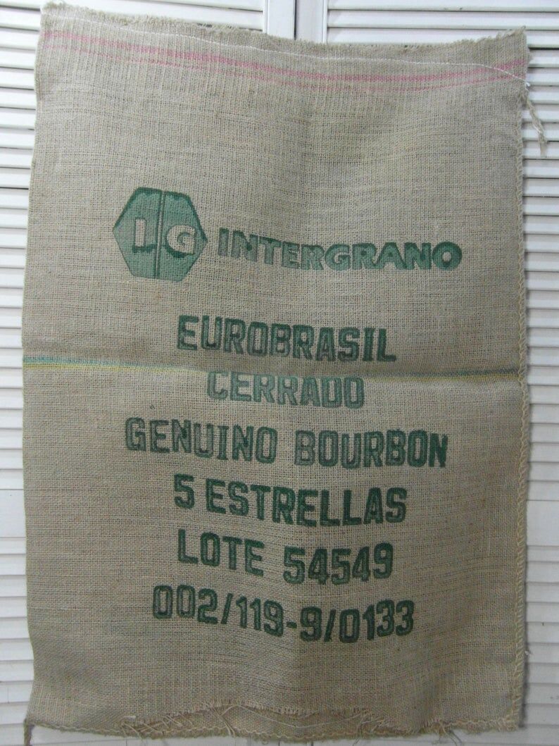 Coffee bean bag, vintage, jute bag