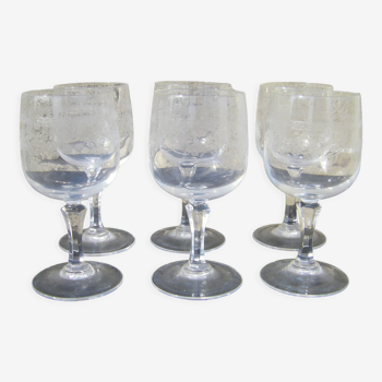 Série de six verres anciens