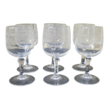 Série de six verres anciens