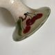 Plate mounted compotier with fruit iron earth with cherry decoration 1930