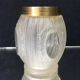 Old glass vase and Louis XVI-style brass ring