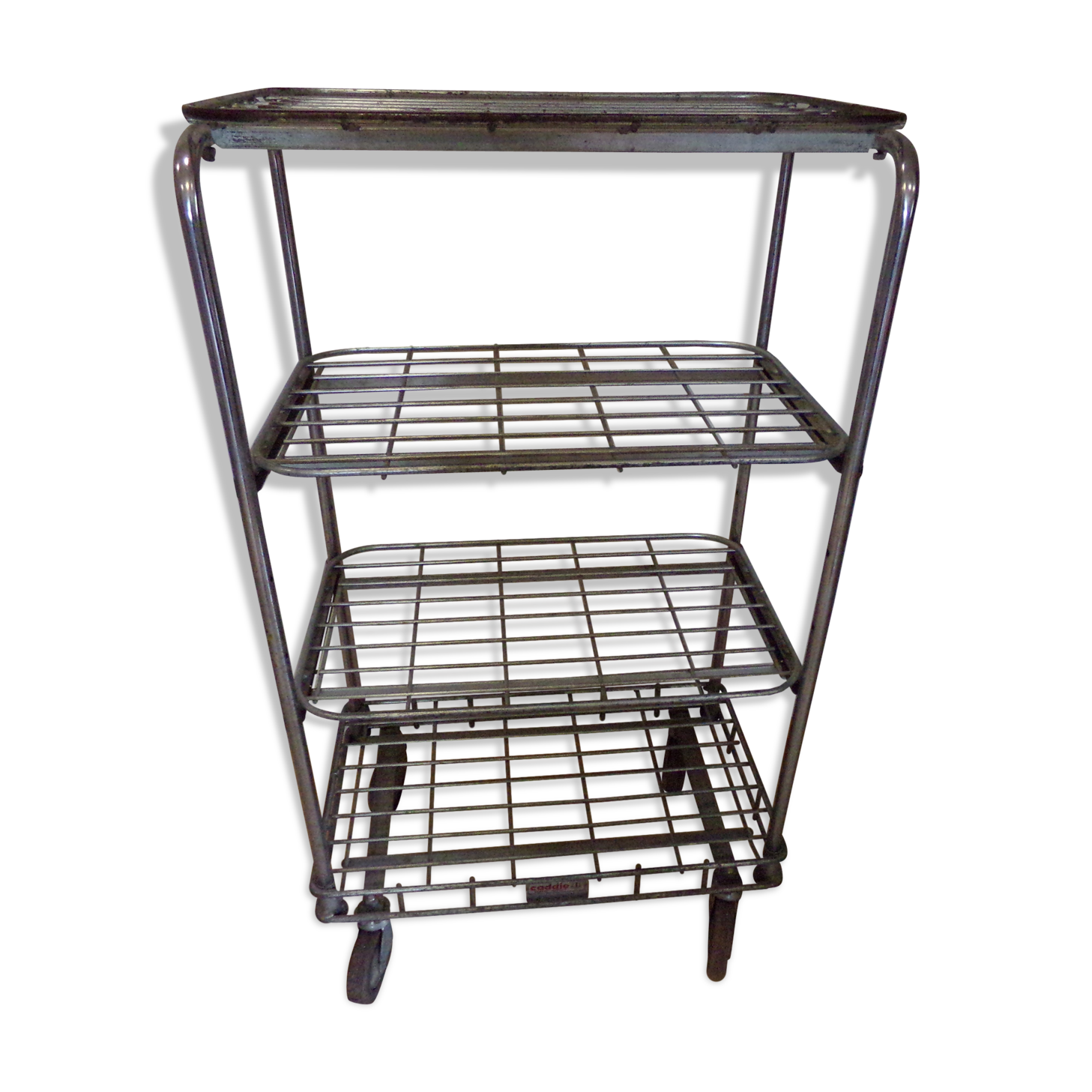Metal caddy shelf