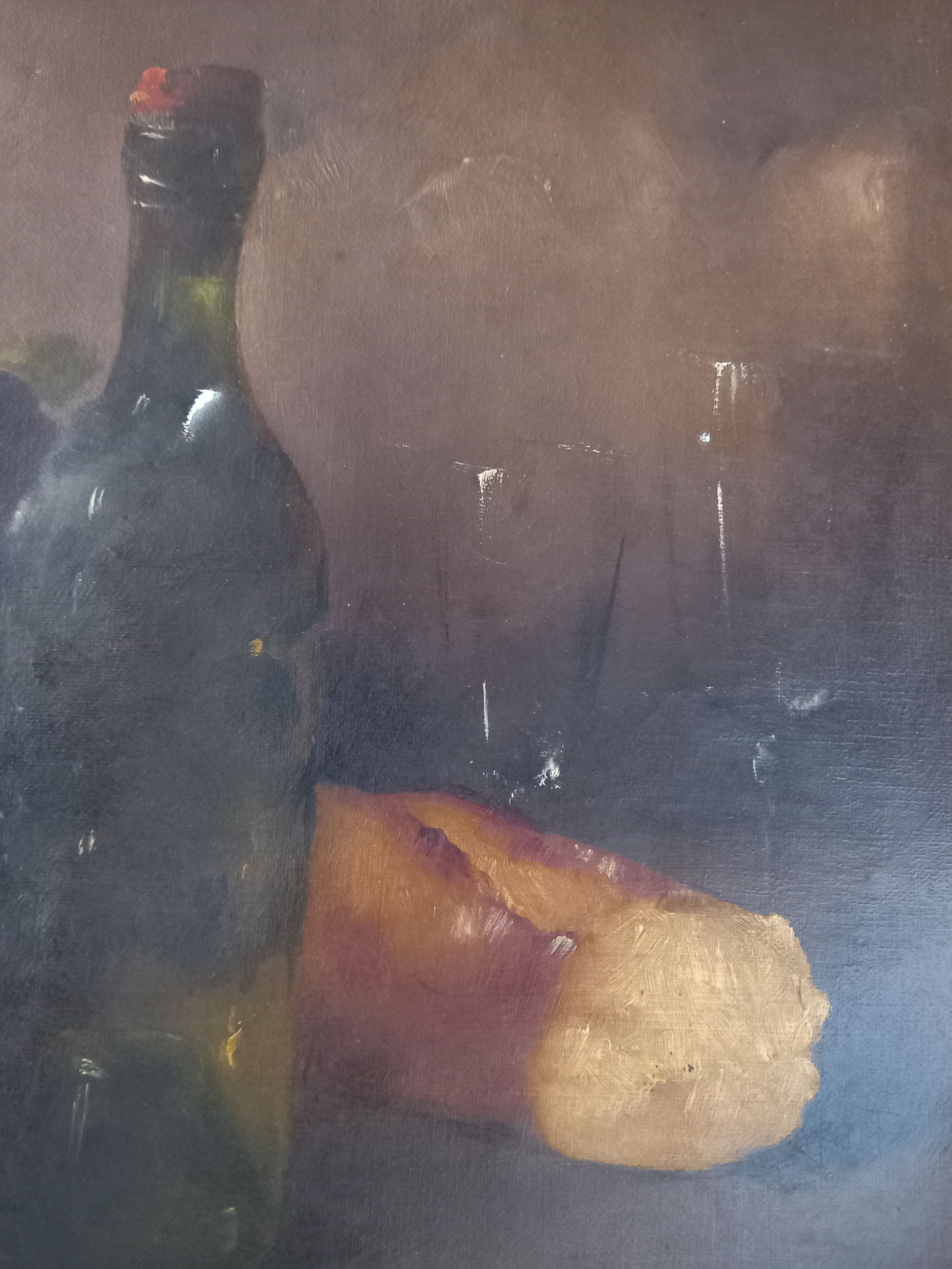 Table "wine, bread, cheese"