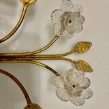 Italian Murano Glass Gilded Sconces