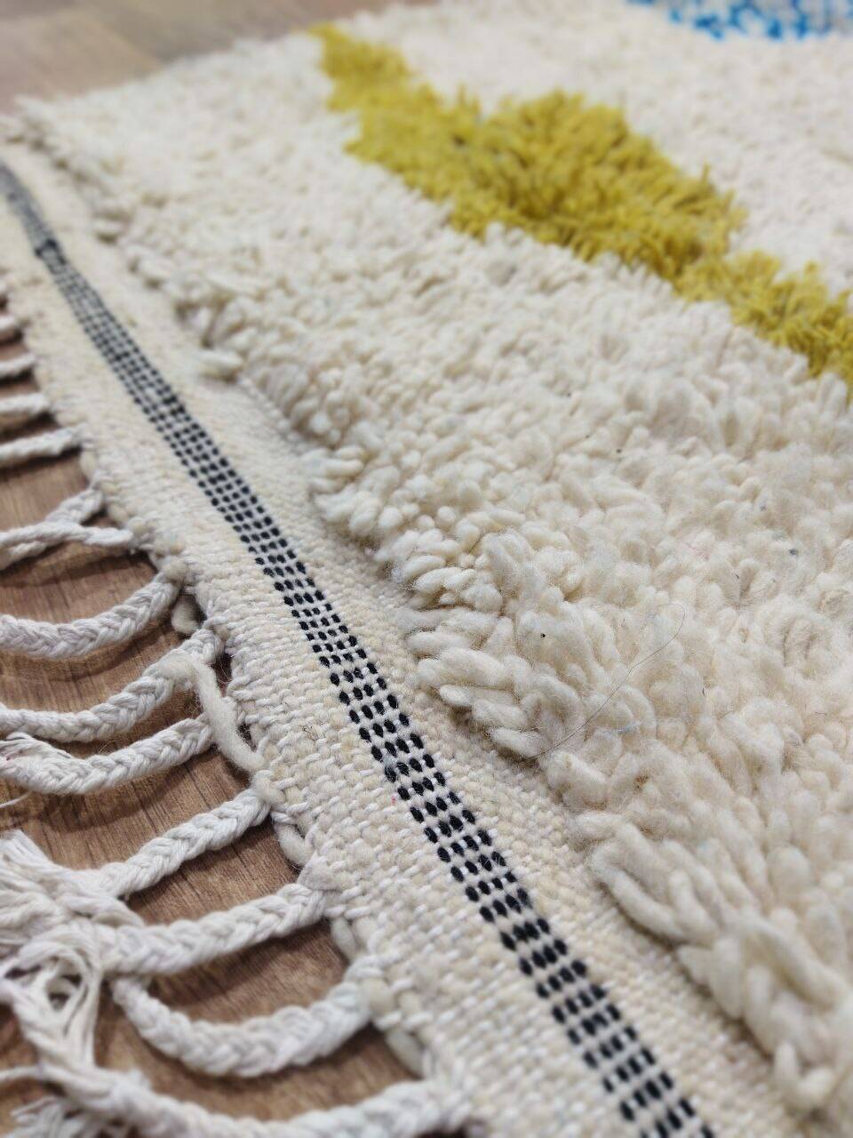 Handmade wool Berber rug 312x193 cm
