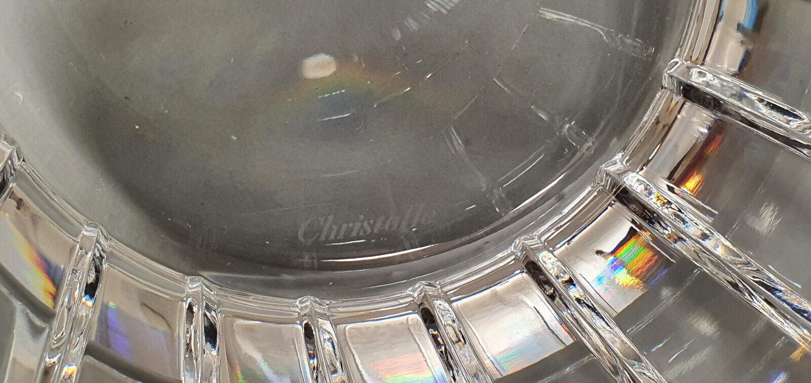 Cristofle iriana crystal ice bucket and two silver handles