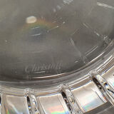 Cristofle iriana crystal ice bucket and two silver handles