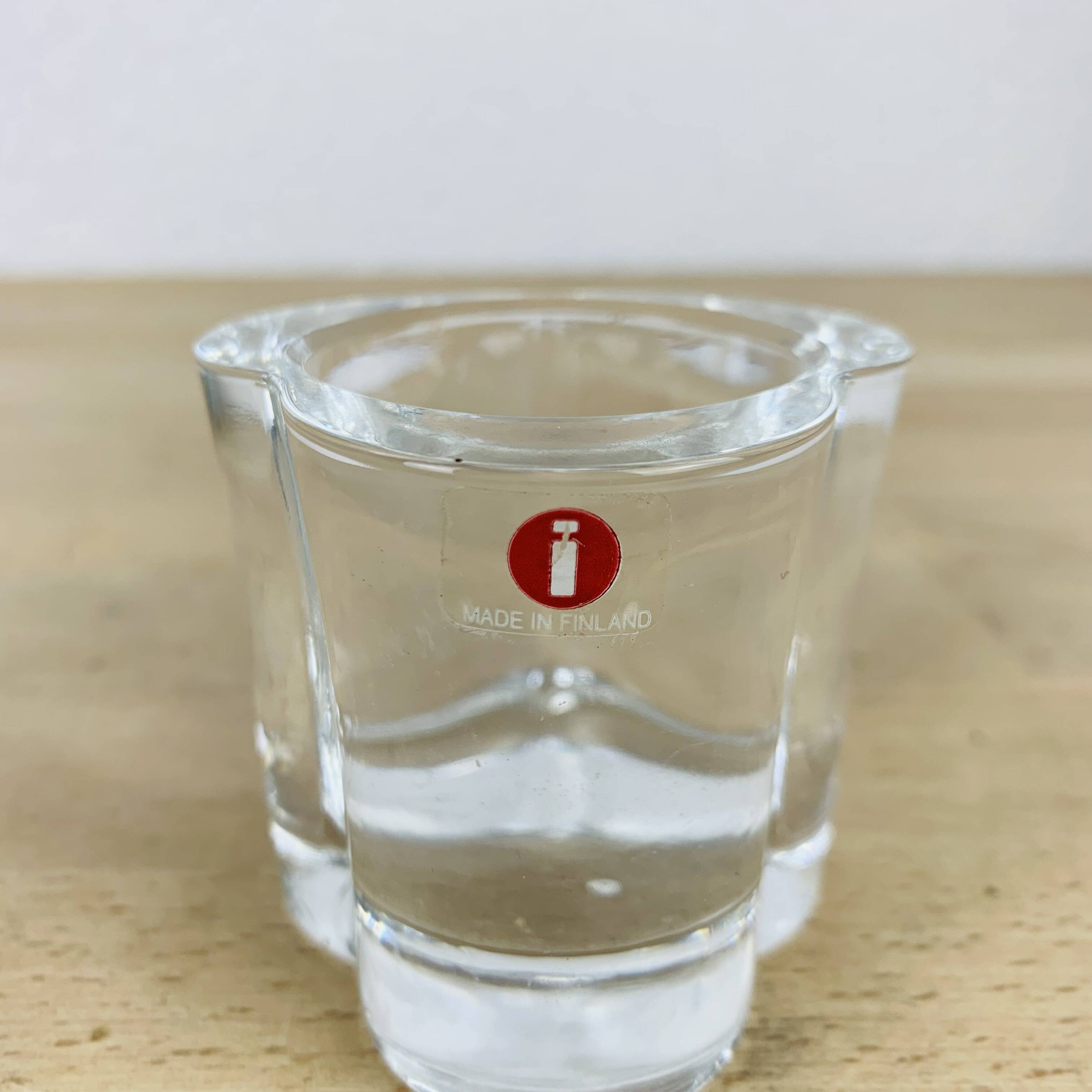 Scandinavian clover glass iittala candle holder