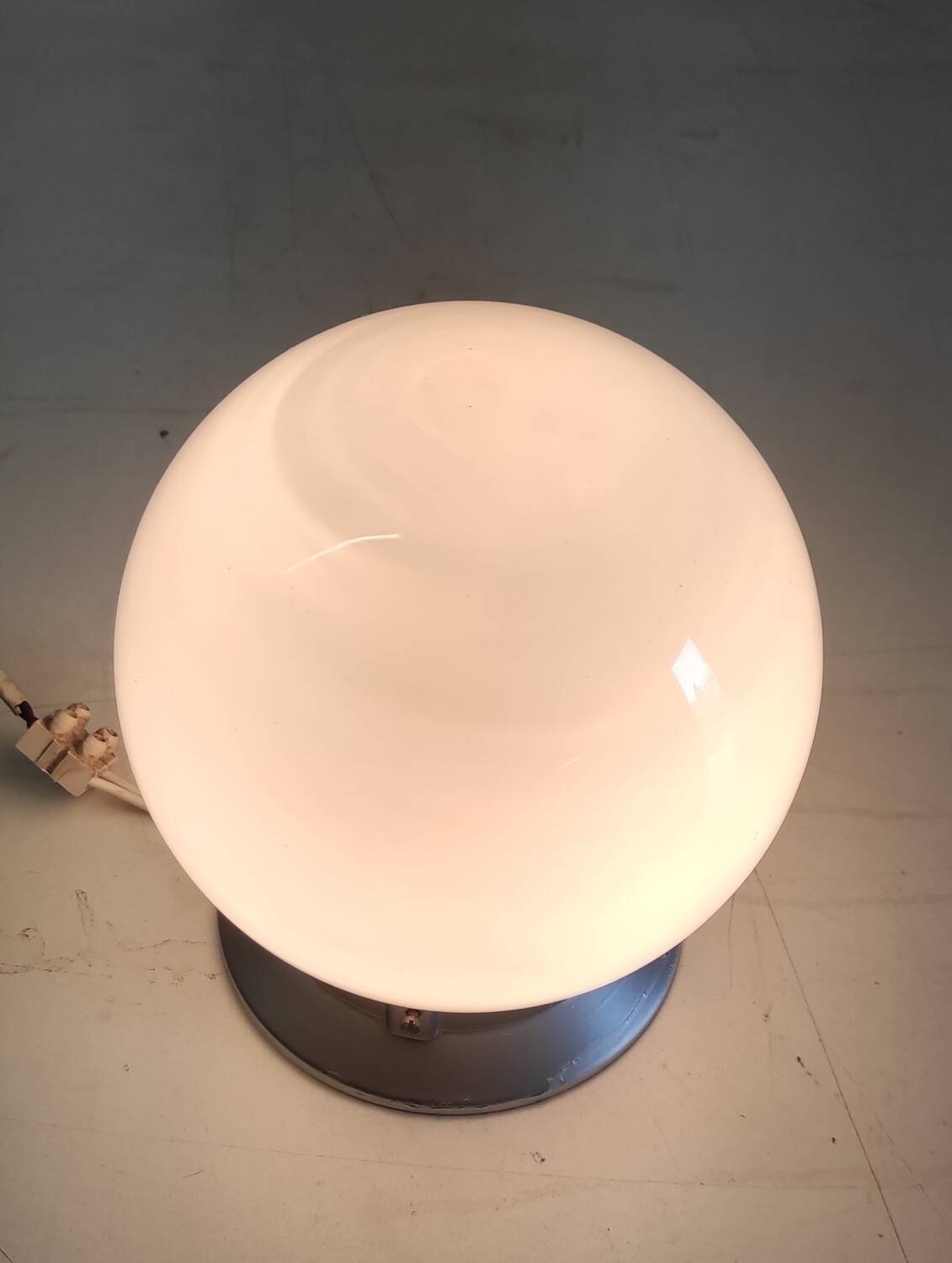 Opaline globe ceiling/wall light - mid. 20th century