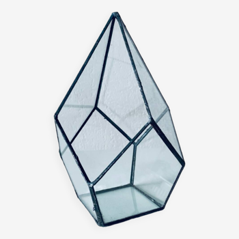 Geometric glass display case