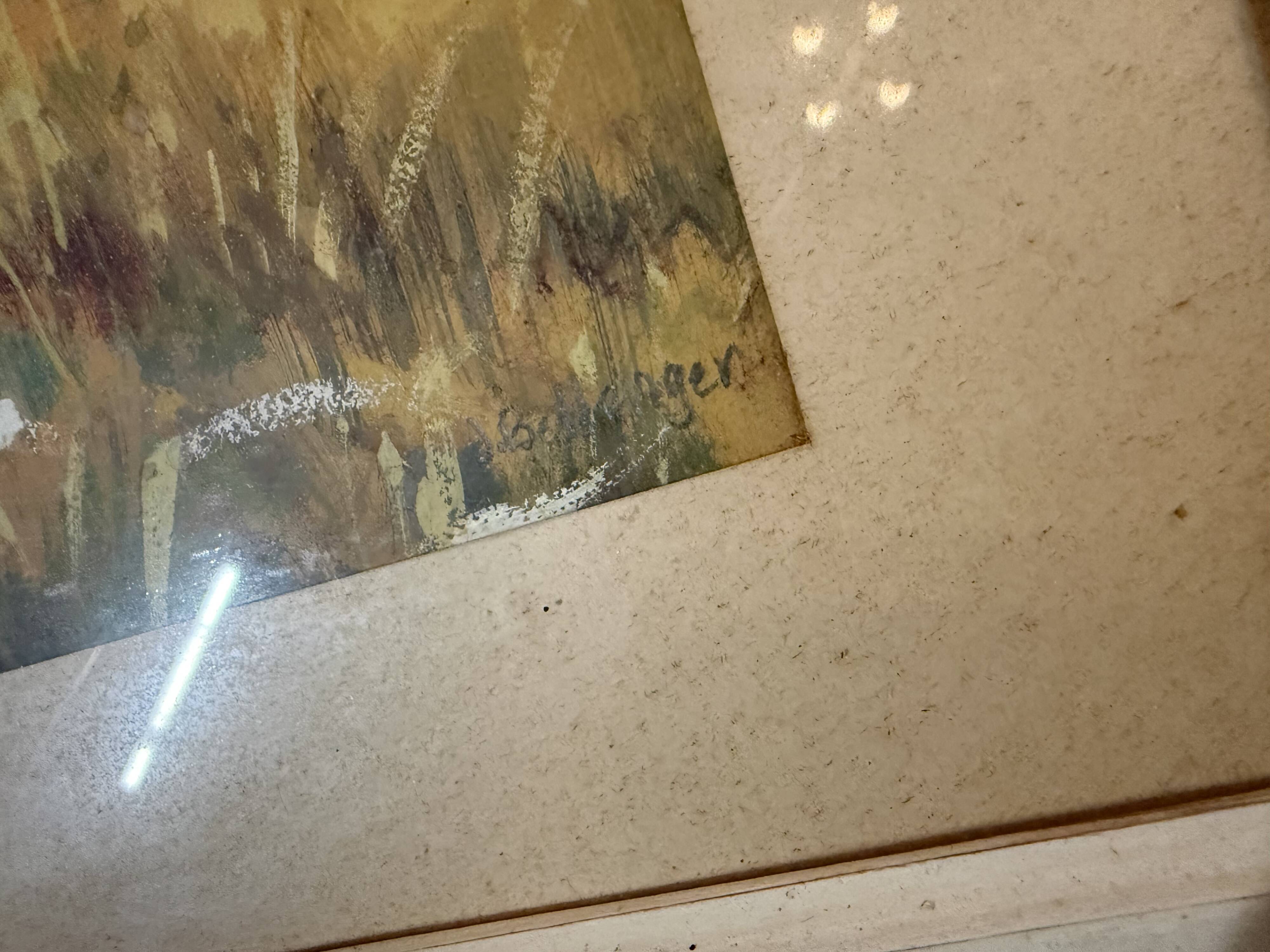 Landscape painting of the countryside signed Bellenger.