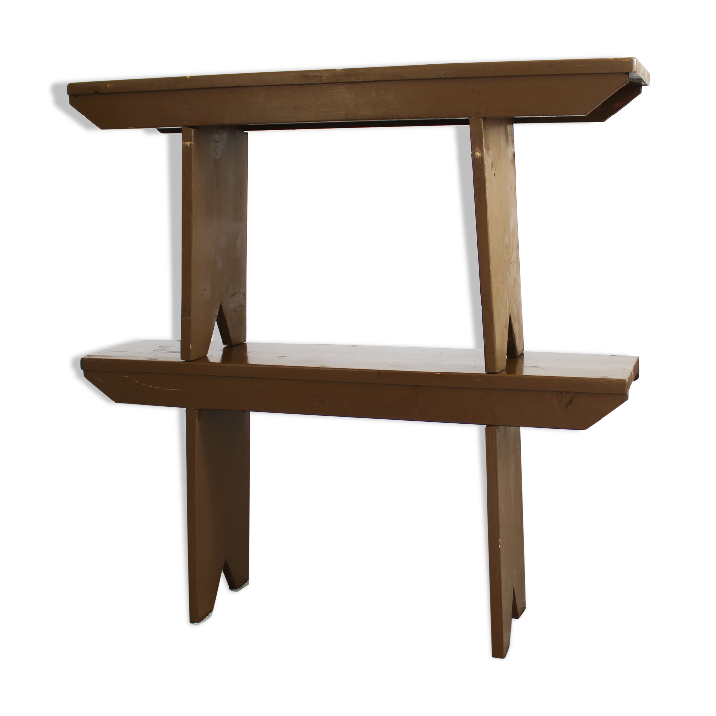 Pair of Spruce Wood Benches, Italy 50s