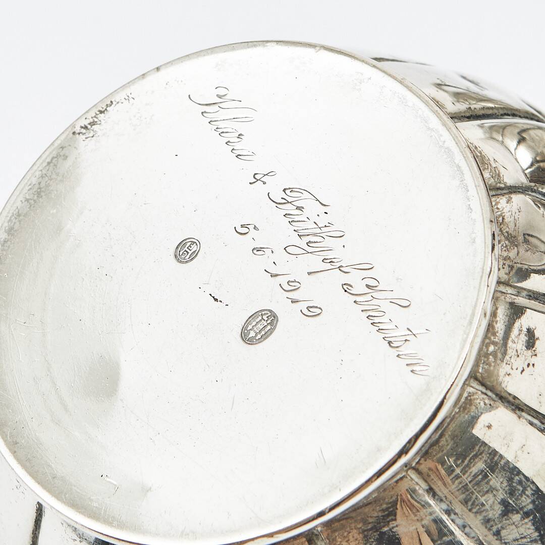 A silver sugar bowl and milk jug, Christian F. Heise, Copenhagen 1919