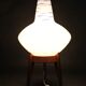 Mid-century czech uluv table lamp in maple wood and glass, 1960s