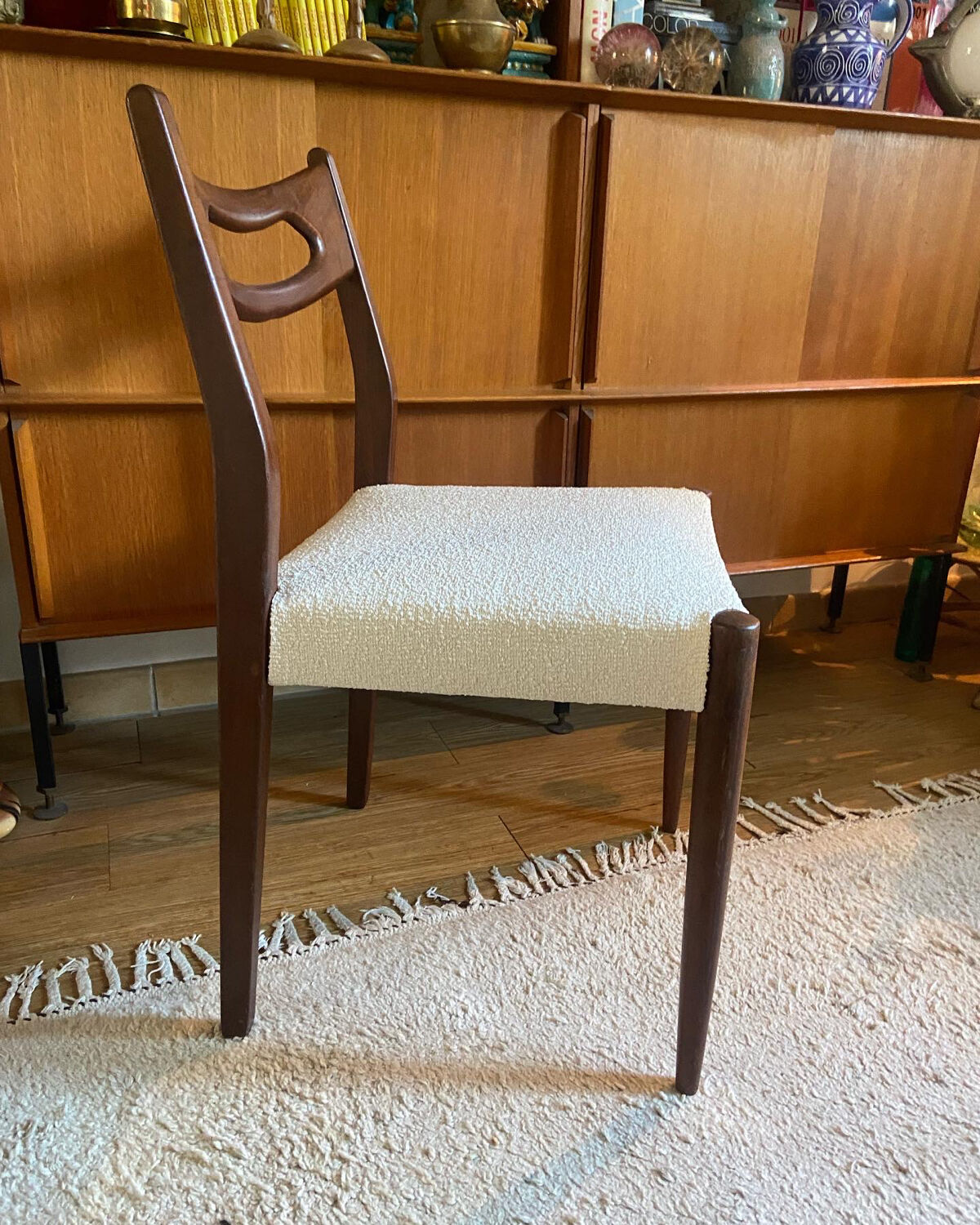 Series of 6 Danish teak chairs 60s